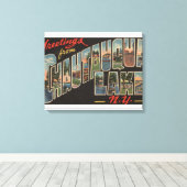 Chautauqua Lake - Grote Letter-scènes Canvas Afdruk (Insitu (Houten vloer))
