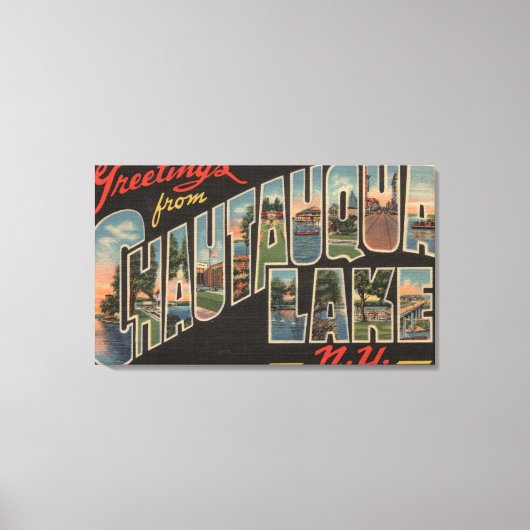 Chautauqua Lake - Grote Letter-scènes Canvas Afdruk (Voorkant)