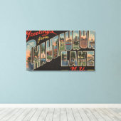 Chautauqua Lake - Grote Letter-scènes Canvas Afdruk (Insitu (Houten vloer))