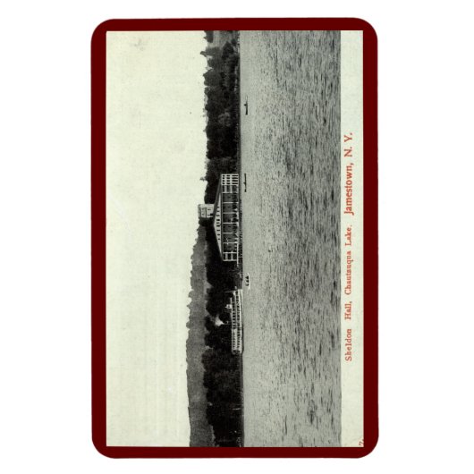 Chautauqua Lake, Jamestown NY 1909 Postcar Magneet (Verticaal)