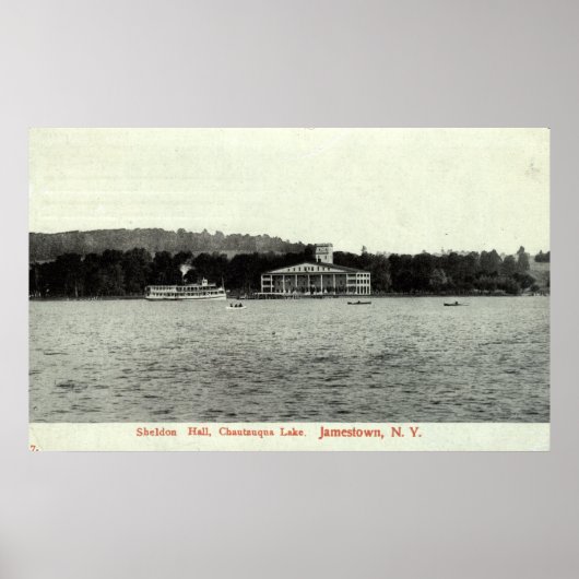 Chautauqua Lake, Jamestown NY 1909  Poster (Voorkant)