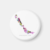 Chautauqua Lake Minimalist Silhouette Map Magnet (Voorkant)