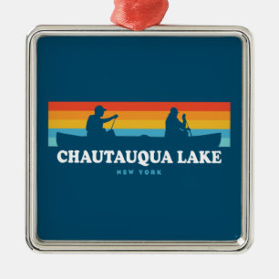 Chautauqua Lake New York Canoe Metalen Ornament