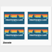 Chautauqua Lake New York Canoe Rechthoekige Sticker (Vel)