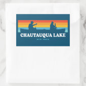 Chautauqua Lake New York Canoe Rechthoekige Sticker (Tas)