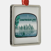 Chautauqua Lake New York Deer Metalen Ornament (Rechts)