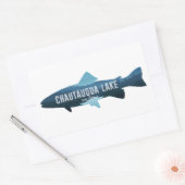 Chautauqua Lake New York Fish Rechthoekige Sticker (Envelop)