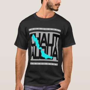 Chautauqua Lake New York Kaart Nautical Strepen T-shirt