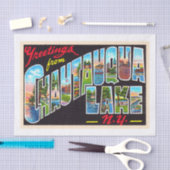 Chautauqua Lake New York NY Large Letter Briefkaar Tissuepapier (Craft)