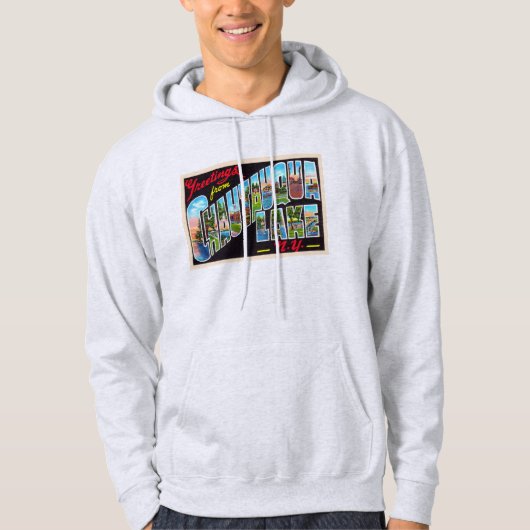 Chautauqua Lake New York NY Large Letter Postcard Hoodie (Voorkant)