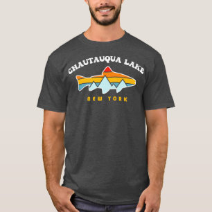 Chautauqua Lake New York NY Retro Sunset Vist T-shirt