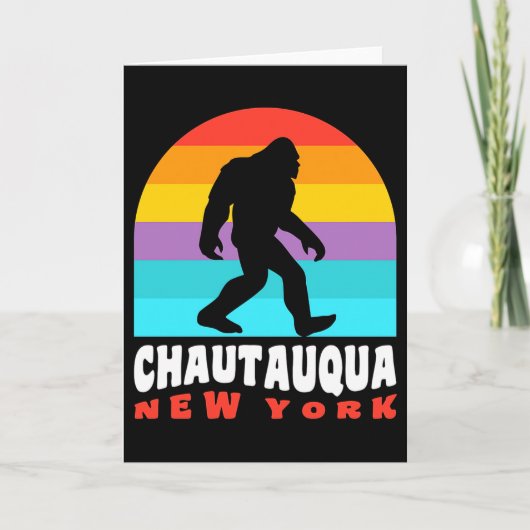 Chautauqua Lake New York Ny Retro T Shirt  Kaart (Voorkant)