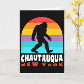Chautauqua Lake New York Ny Retro T Shirt  Kaart (Gele Bloem)