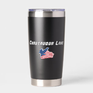 Chautauqua Lake New York Patriottische Adelaar Geïsoleerde Drinkbeker