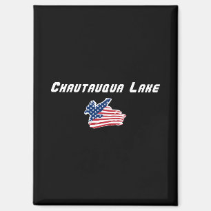 Chautauqua Lake New York Patriottische Adelaar Rec Magneet