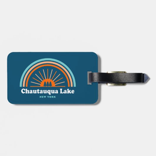 Chautauqua Lake New York Rainbow Bagagelabel (Achterkant horizontaal)