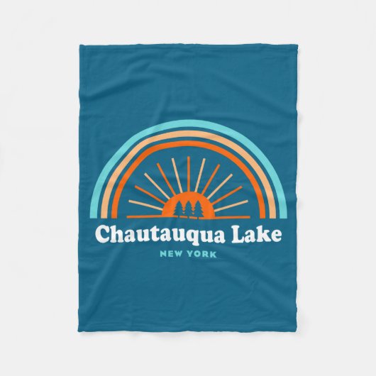 Chautauqua Lake New York Rainbow  Fleece Deken (Voorkant)