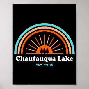 Chautauqua Lake New York Regenboog _1 Poster