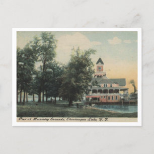 Chautauqua Lake NY Pier bij Assembly Grounds 1908 Briefkaart
