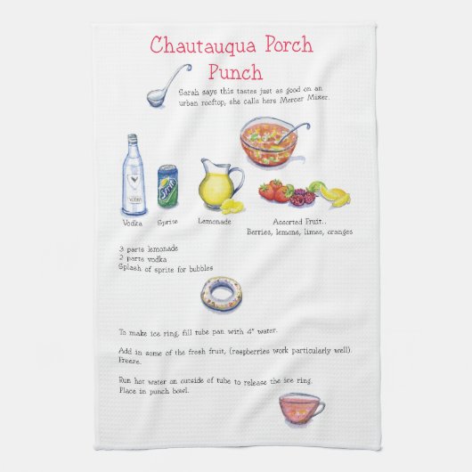 Chautauqua porch punch theedoek (Verticaal)