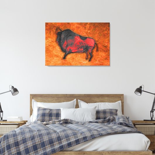 Chauvet Bison Canvas Afdruk (Insitu (Slaapkamer))