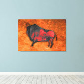 Chauvet Bison Canvas Afdruk (Insitu (Houten vloer))