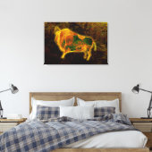Chauvet Bison Canvas Print (Insitu (Slaapkamer))