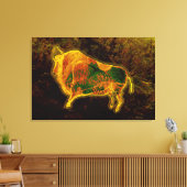 Chauvet Bison Canvas Print (Insitu (Woonkamer))