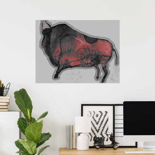 Chauvet Bison Poster (Thuiskantoor)