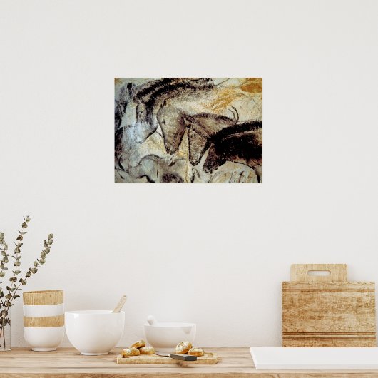 Chauvet Cave Horses Poster (Keuken)