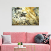 Chauvet Lascaux Grotschildering Paarden en dieren Canvas Afdruk (Insitu (Woonkamer))