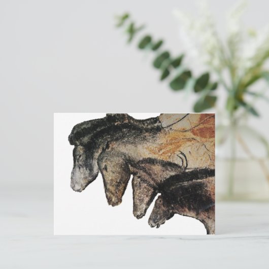 Chauvethorses Grotte Chauvet, Ardèche, Frankrijk Briefkaart (Staand voorkant)