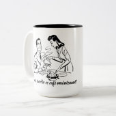 Chauvinistisch Man - Ik neem die koffie nu wel Tweekleurige Koffiemok (Voorkant links)