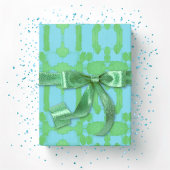 Chavanel Brushstroke Ikat in Green and Aqua Cadeaupapier
