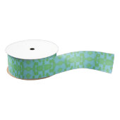 Chavanel Brushstroke Ikat in Green and Aqua Grosgrain Lint (Spoel)