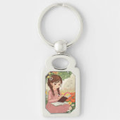 Chaveiro de Metal Uma jovem de cabelos trançados Sleutelhanger (Voorkant)
