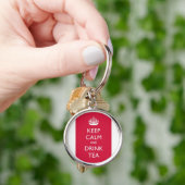 Chaveiro keep calm and drink tea rosa sleutelhanger (Hand)