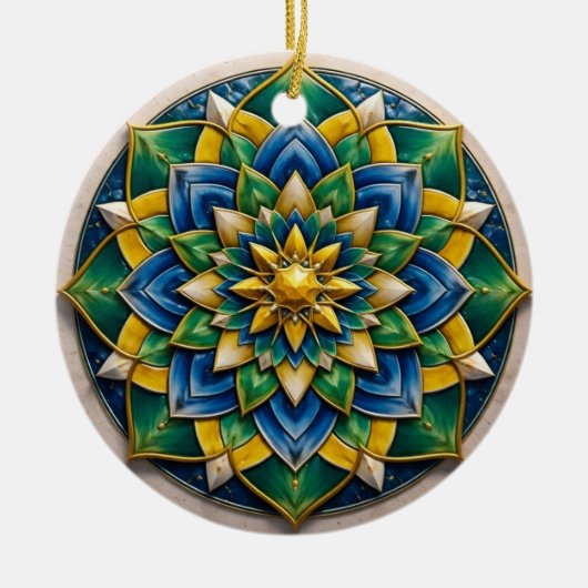 Chaveiro Mandala Luxo - 01 Keramisch Ornament (Voorkant)
