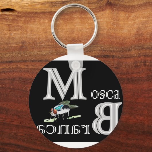 chaveiro mosca branca sleutelhanger (Voorkant)