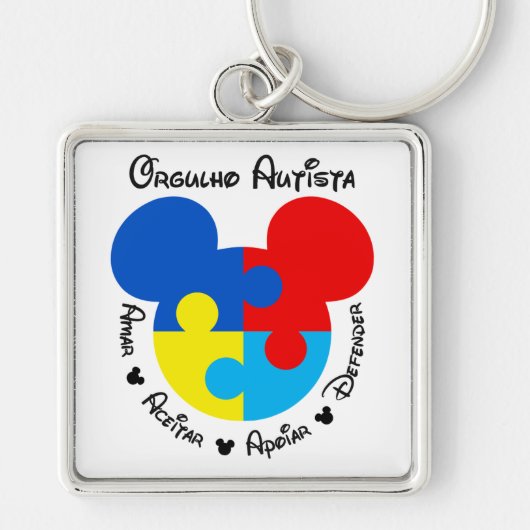 Chaveiro Orgulho Autista Mickey Puzzle Sleutelhanger (Voorkant)