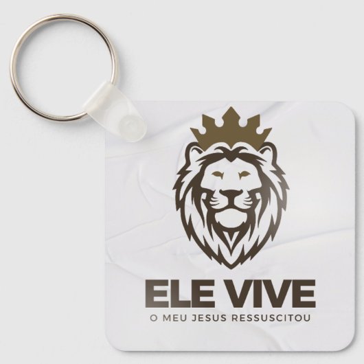 Chaveiro personalizado Ele Vive (frente e verso)   Sleutelhanger (Voorkant)