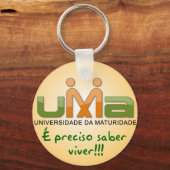 Chaveiro UMA É preciso saber viver Amarelo Sleutelhanger (Voorkant)