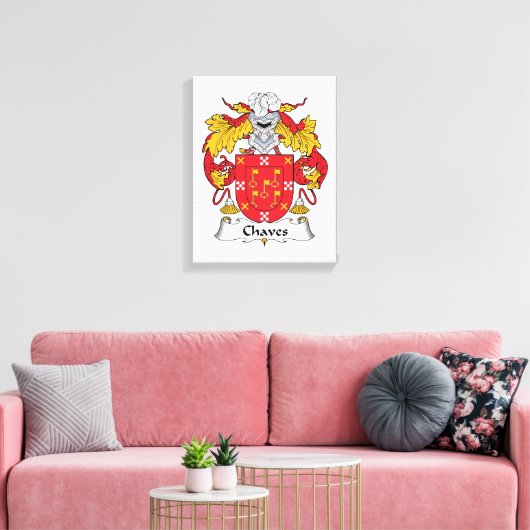 Chaves Family Crest Canvas Afdruk (Insitu (Woonkamer))
