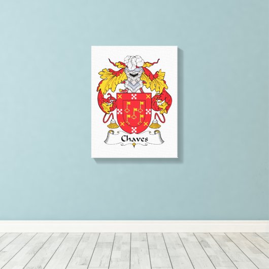 Chaves Family Crest Canvas Afdruk (Insitu (Houten vloer))