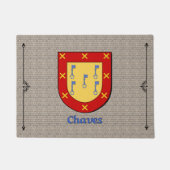 Chaves Historisch Schild op Cobblestone Deurmat (Voorkant)