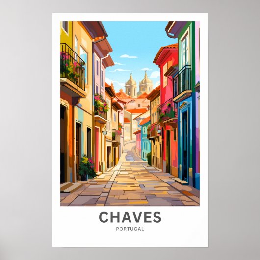Chaves Portugal Reisprint Poster (Voorkant)