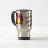 Chavez Family Coat of Arms op Travel Mug Reisbeker (Voorkant links)