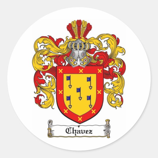 CHAVEZ FAMILY CREST - CHAVEZ WAPEN RONDE STICKER (Voorkant)