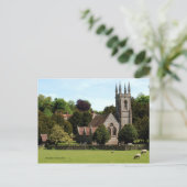 Chawton Hampshire - Sheep beside Church Briefkaart (Staand voorkant)
