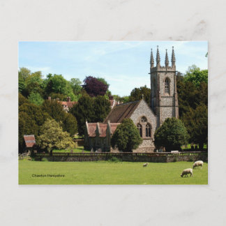 Chawton Hampshire - Sheep beside Church Briefkaart